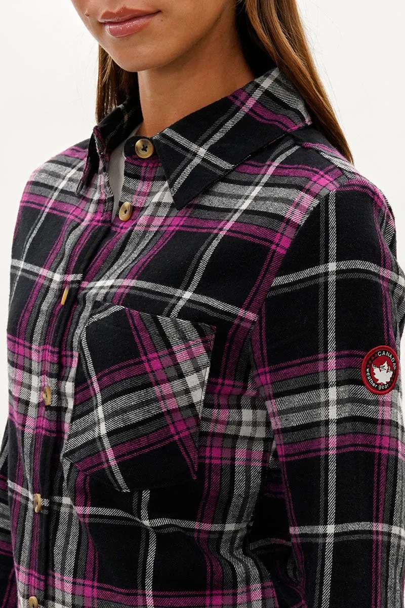 Canada Weather Gear Button Up Flannel Shirt - Black sold by Fairweather product image thumbnail 4