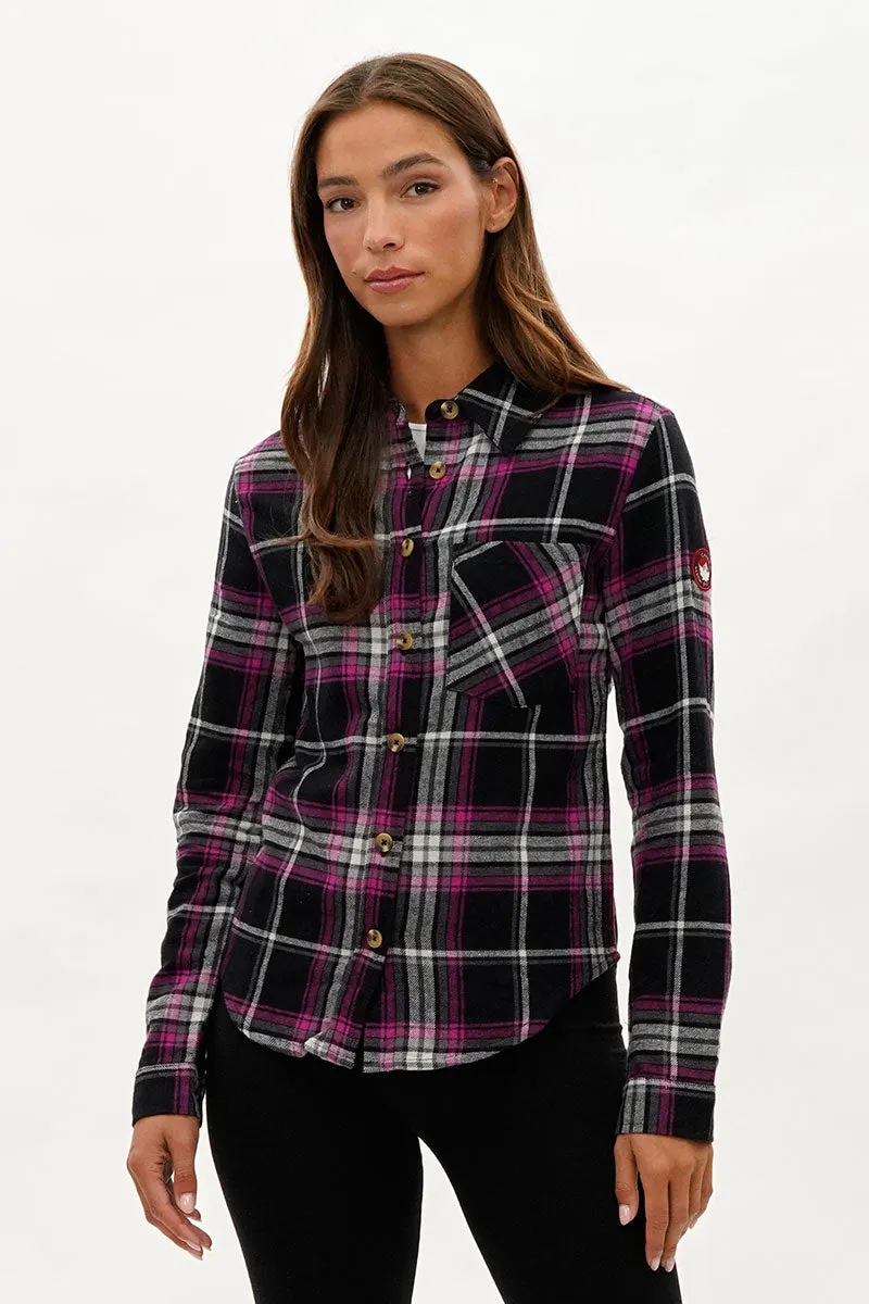 Canada Weather Gear Button Up Flannel Shirt - Black sold by Fairweather
