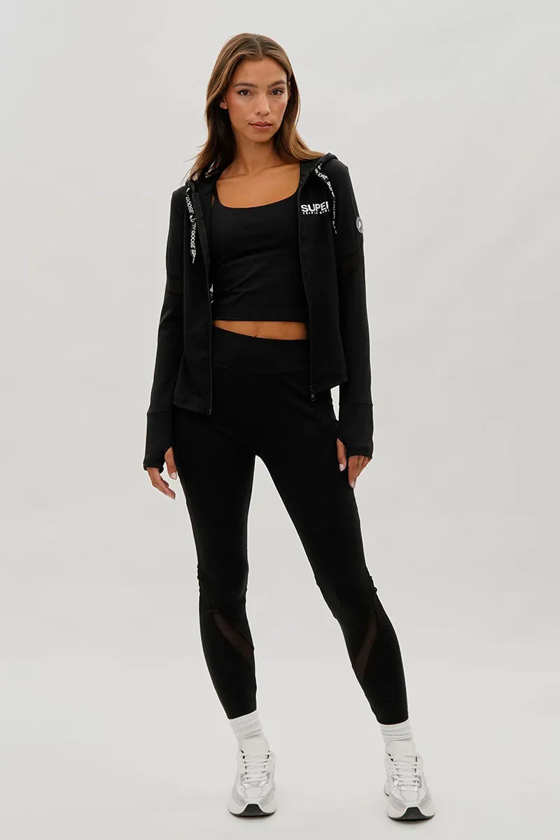 Super Triple Goose Zip Up Active Hoodie - Black sold by Fairweather product image thumbnail 5