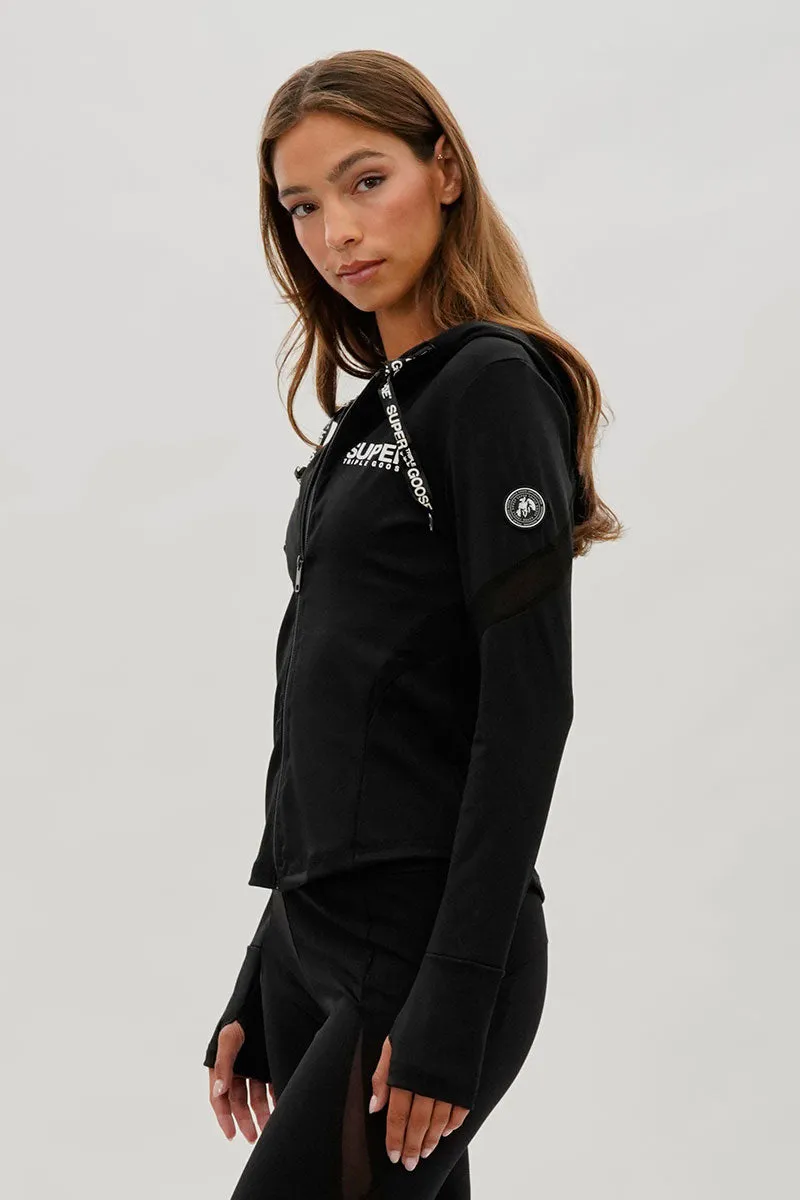 Super Triple Goose Zip Up Active Hoodie - Black sold by Fairweather product image thumbnail 2