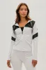 Super Triple Goose Zip Up Mesh Detail Hoodie - White sold by Fairweather
