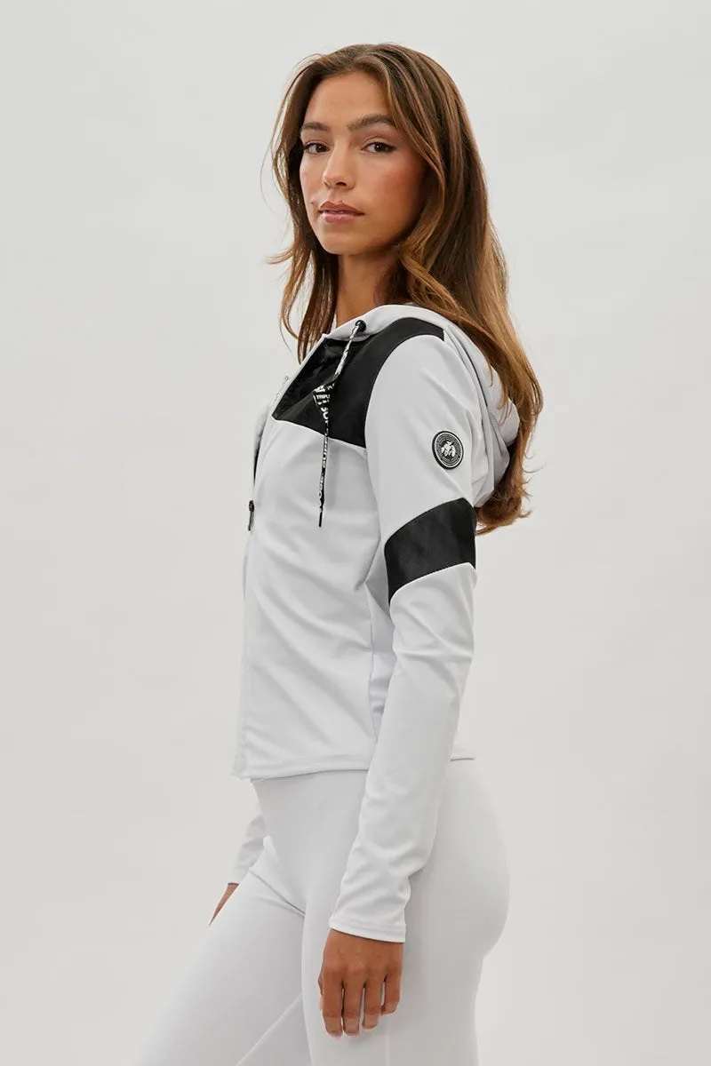 Super Triple Goose Zip Up Mesh Detail Hoodie - White sold by Fairweather product image thumbnail 2