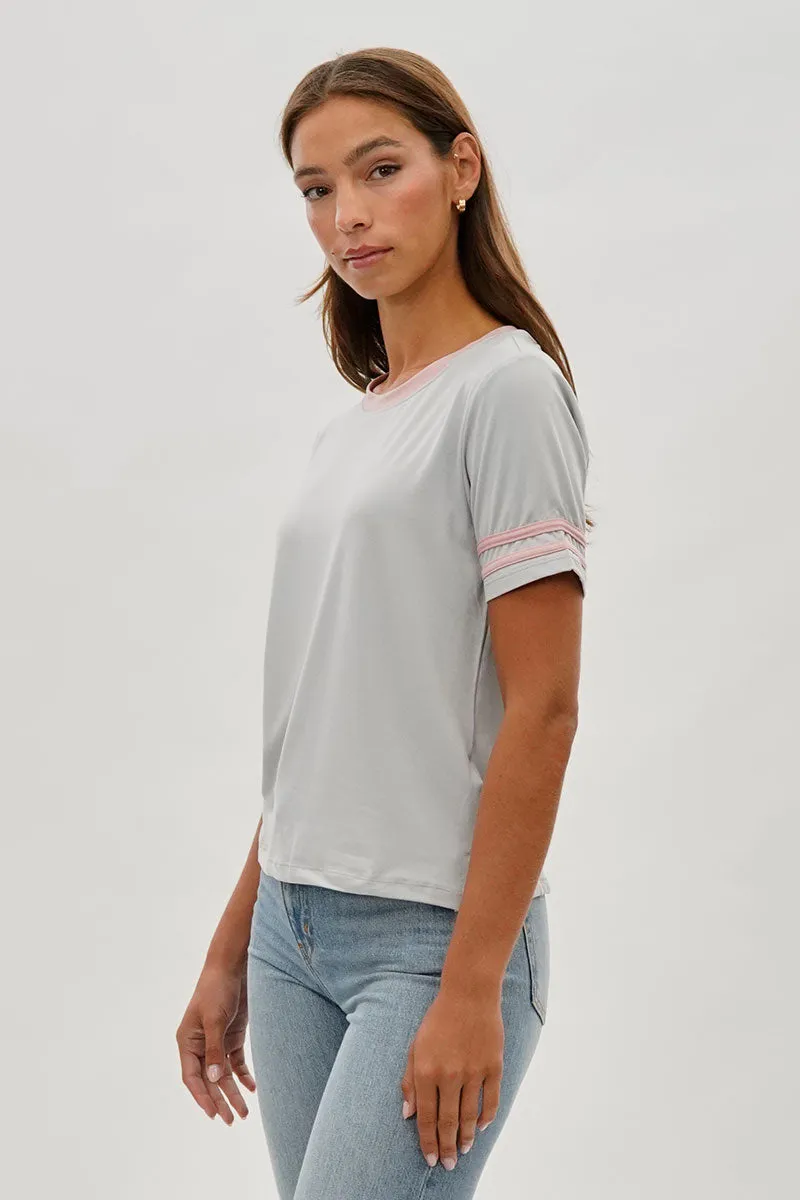 Vintage Striped Ringer Tee - Grey sold by Fairweather product image thumbnail 2