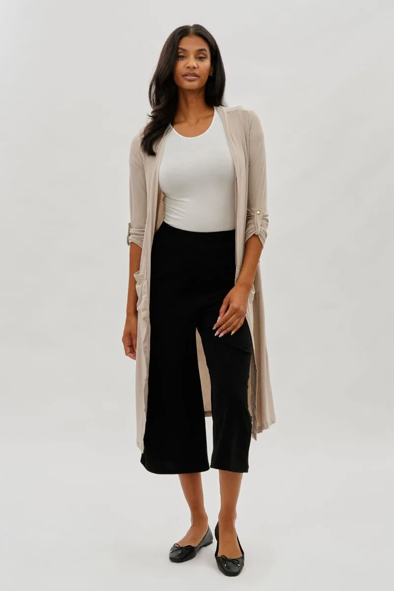 Limite Open Front Lightweight Duster Cardigan - Beige sold by Fairweather