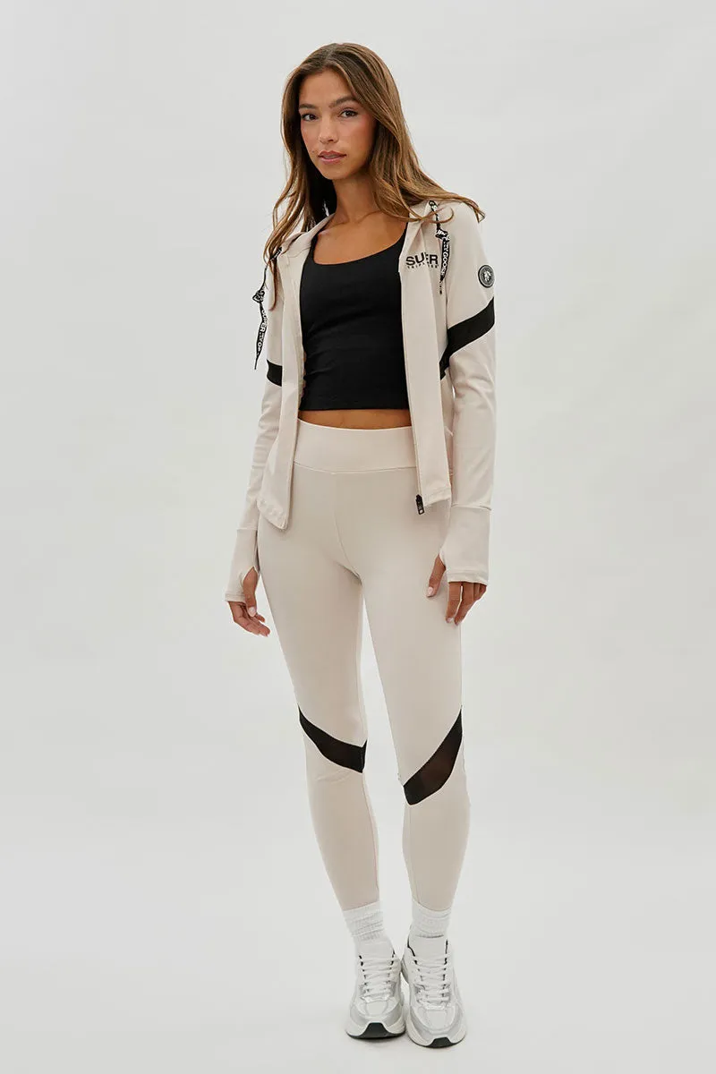 Super Triple Goose Zip Up Active Hoodie - Beige sold by Fairweather product image thumbnail 5