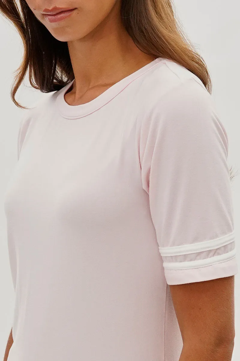 Stylexchange Vintage Striped Varsity Tee - Blush sold by Fairweather product image thumbnail 4