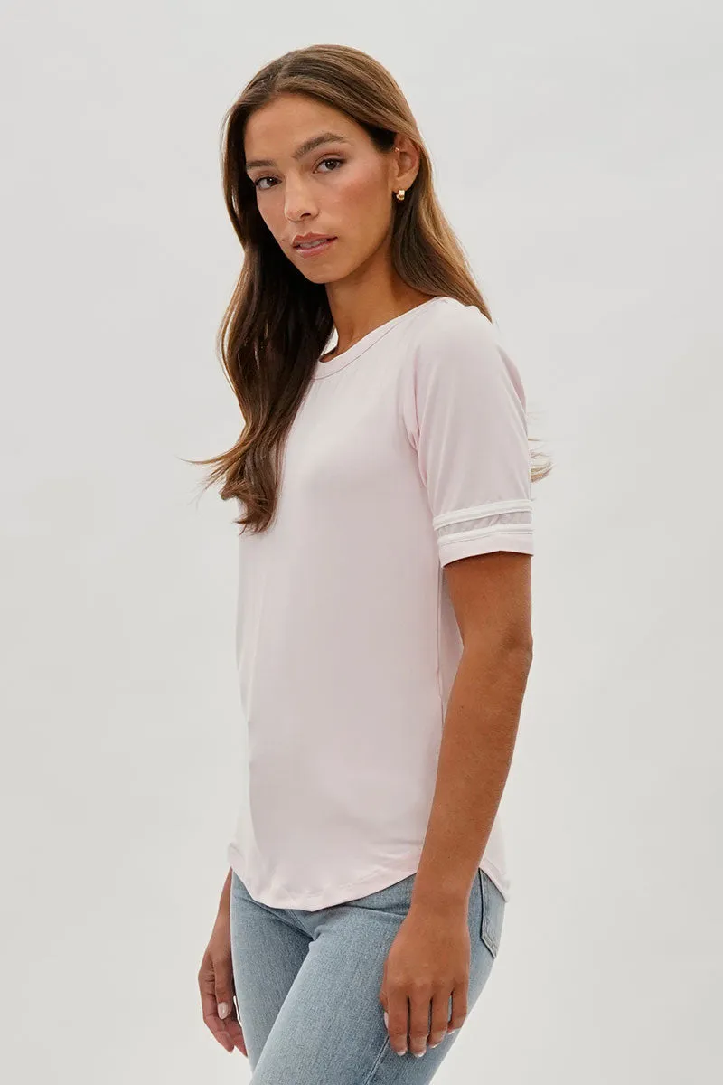 Stylexchange Vintage Striped Varsity Tee - Blush sold by Fairweather product image thumbnail 2