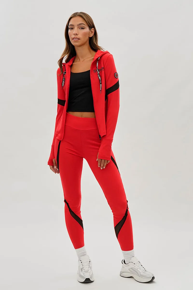 Super Triple Goose High Waisted Leggings - Red sold by Fairweather product image thumbnail 5