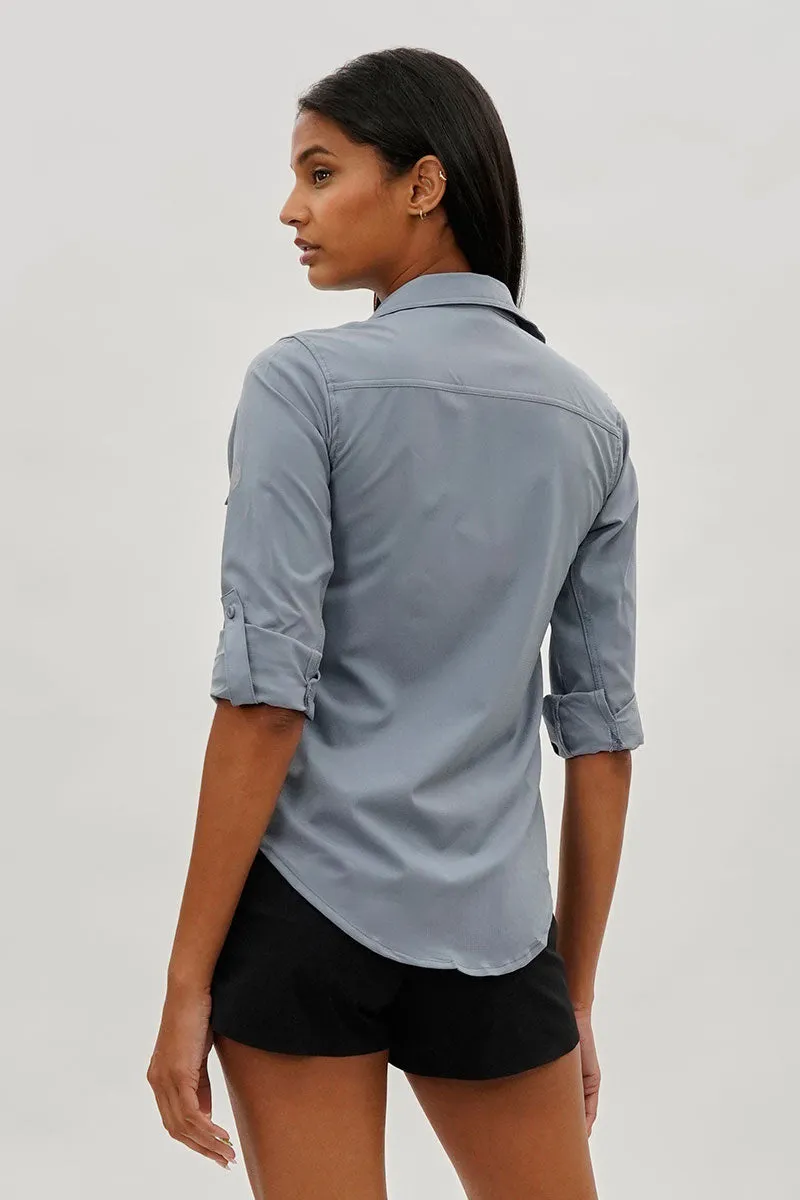 Canada Weather Gear Button Up Ripstop Utility Shirt - Grey sold by Fairweather product image thumbnail 3