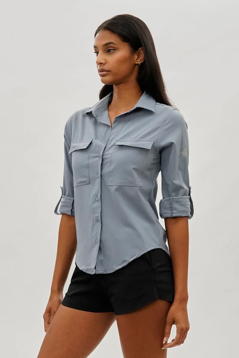 Canada Weather Gear Button Up Ripstop Utility Shirt - Grey sold by Fairweather product image thumbnail 2