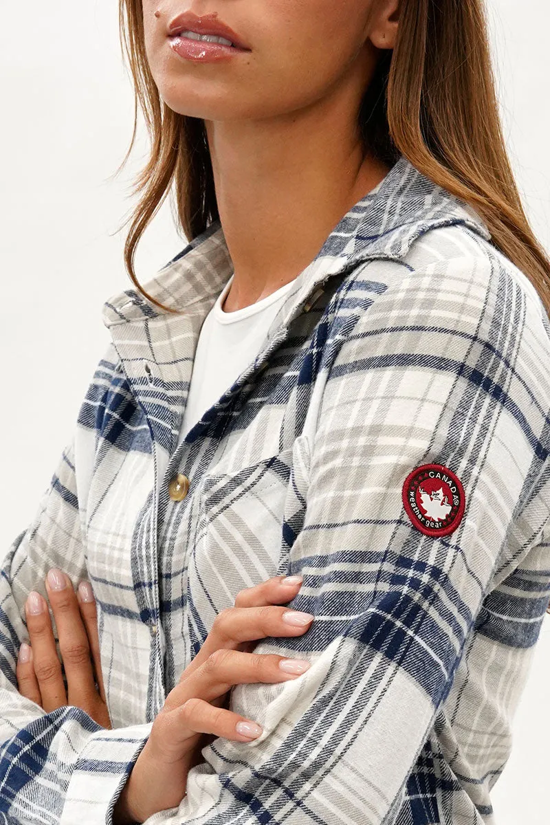 Canada Weather Gear Button Up Flannel Shirt - Grey sold by Fairweather product image thumbnail 4