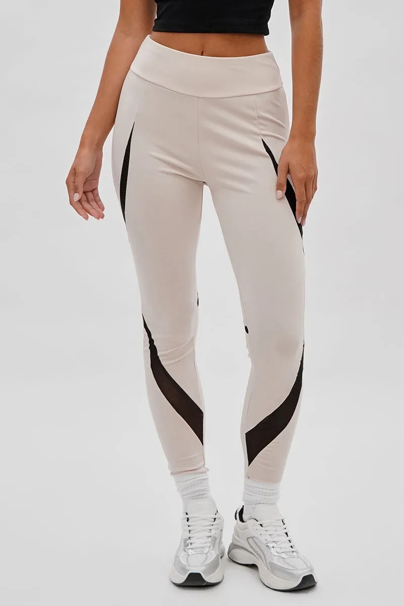 Super Triple Goose High Waisted Leggings - Beige sold by Fairweather