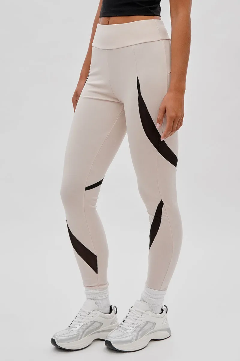 Super Triple Goose High Waisted Leggings - Beige sold by Fairweather product image thumbnail 2