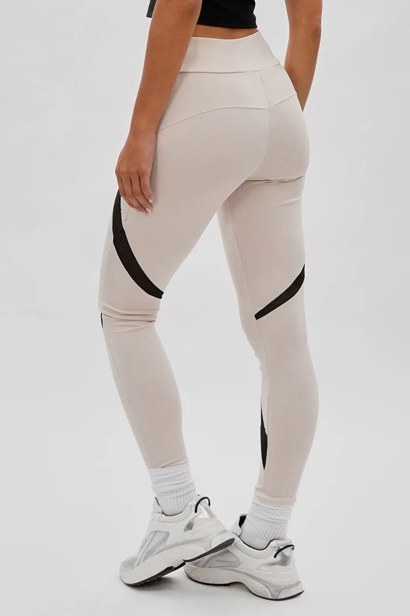 Super Triple Goose High Waisted Leggings - Beige sold by Fairweather product image thumbnail 3