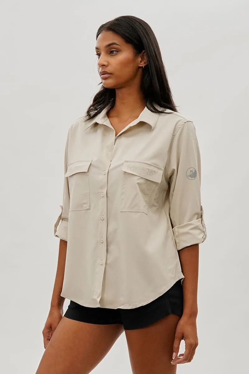 Canada Weather Gear Button Up Ripstop Utility Shirt - Beige sold by Fairweather product image thumbnail 2