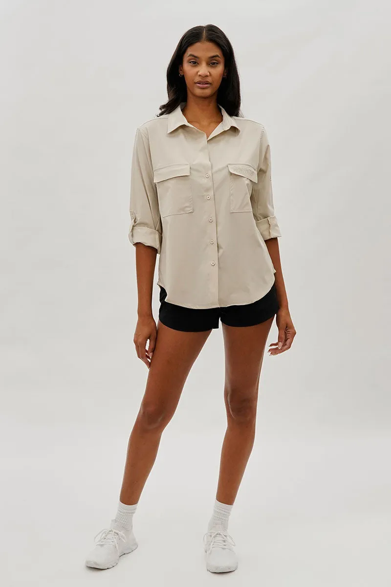 Canada Weather Gear Button Up Ripstop Utility Shirt - Beige sold by Fairweather product image thumbnail 5