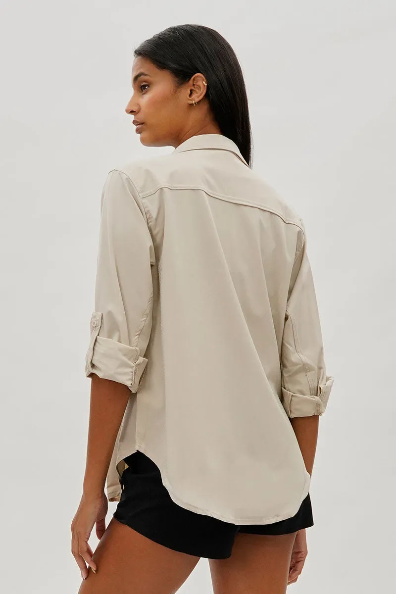 Canada Weather Gear Button Up Ripstop Utility Shirt - Beige sold by Fairweather product image thumbnail 3