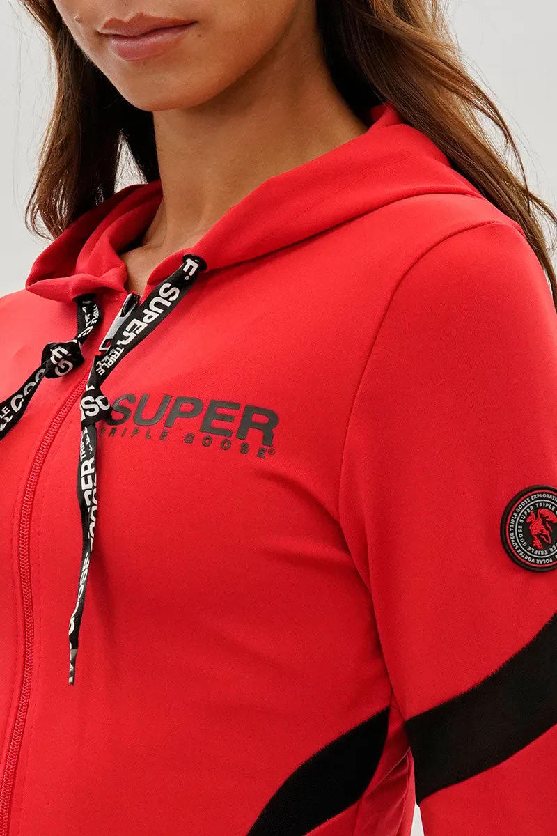 Super Triple Goose Zip Up Active Hoodie - Red sold by Fairweather product image thumbnail 4