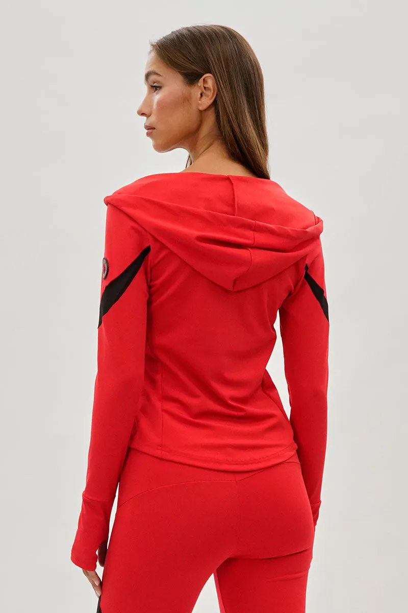 Super Triple Goose Zip Up Active Hoodie - Red sold by Fairweather product image thumbnail 3