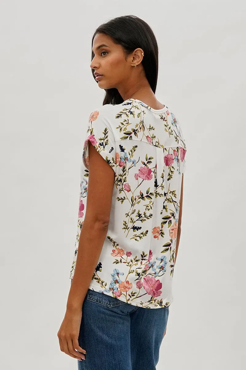 International INC Company Floral Button Up Tee - White sold by Fairweather product image thumbnail 3