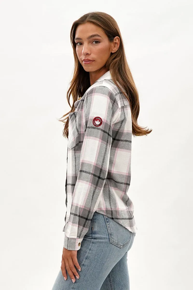 Canada Weather Gear Button Up Flannel Shirt - White sold by Fairweather product image thumbnail 2
