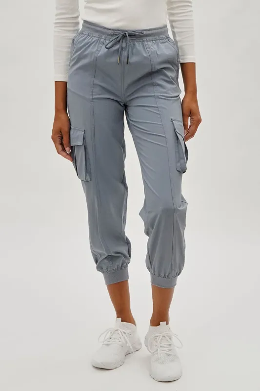 Canada Weather Gear Tie Waist Cargo Joggers - Grey sold by Fairweather