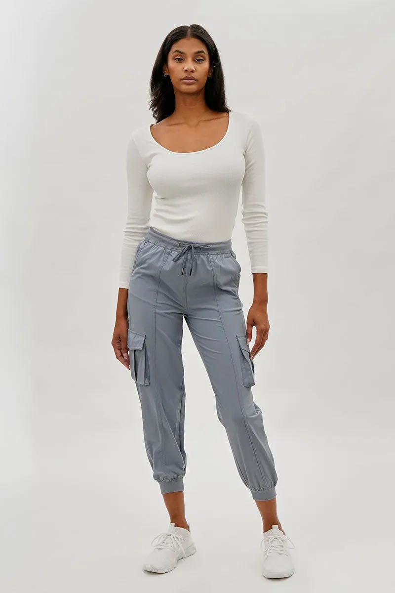 Canada Weather Gear Tie Waist Cargo Joggers - Grey sold by Fairweather product image thumbnail 5