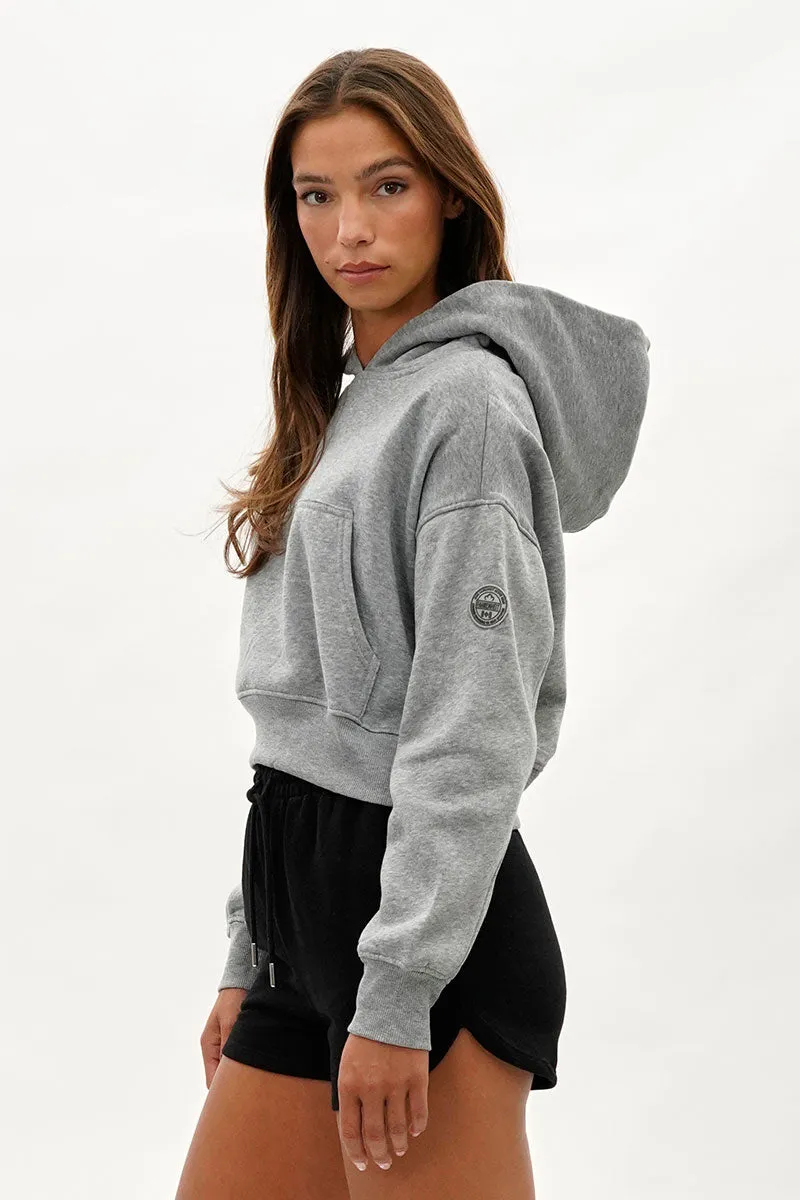 Fahrenheit Cropped Drop Shoulder Hoodie - Grey sold by Fairweather product image thumbnail 2