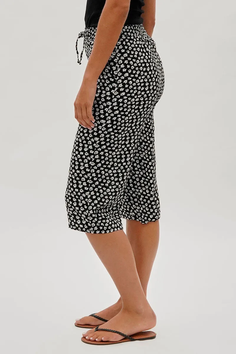 International INC Company Floral Tie Waist Capris - Black sold by Fairweather product image thumbnail 2