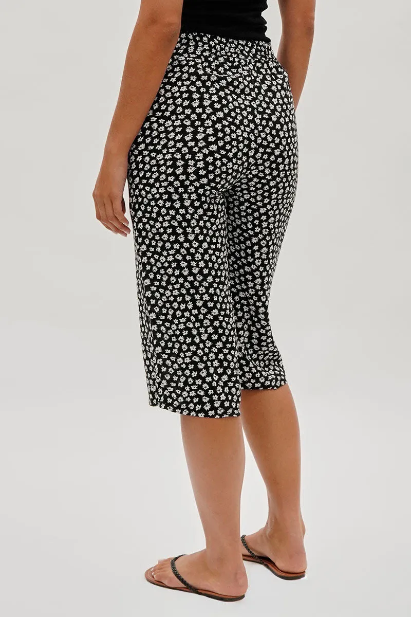 International INC Company Floral Tie Waist Capris - Black sold by Fairweather product image thumbnail 3