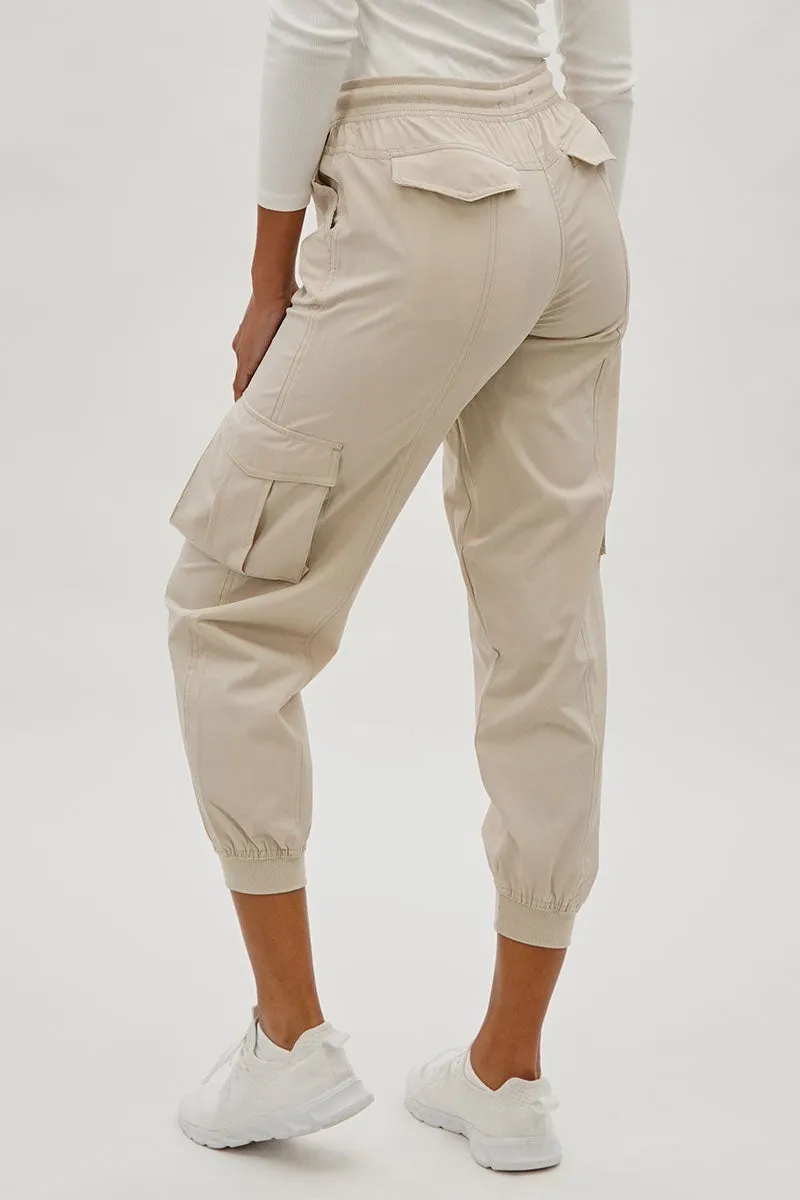 Canada Weather Gear Tie Waist Cargo Joggers - Beige sold by Fairweather product image thumbnail 3