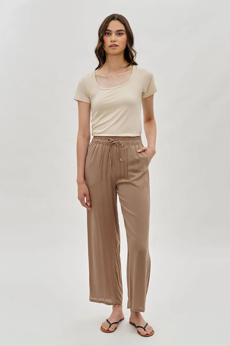 Costa Blanca Square Neck Tee - Beige sold by Fairweather product image thumbnail 5