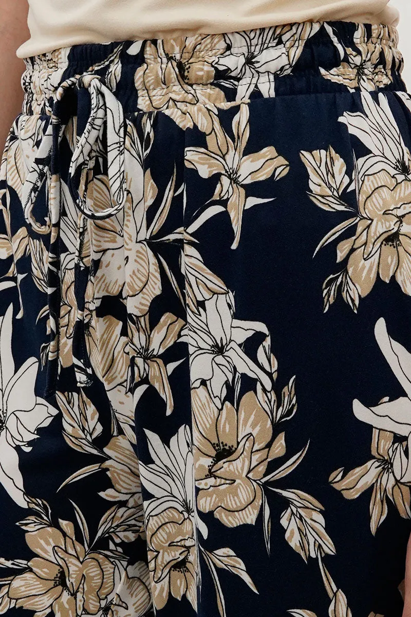 International INC Company Floral Wide Leg Pants - Navy sold by Fairweather product image thumbnail 4