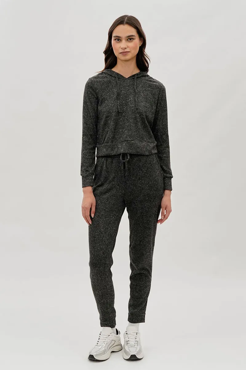 Fahrenheit Cropped Pullover Hoodie - Black sold by Fairweather product image thumbnail 5