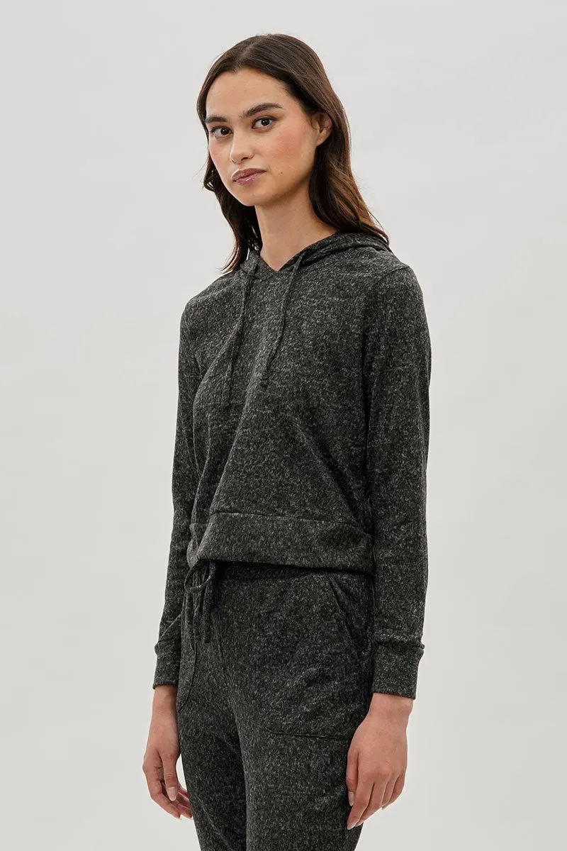 Fahrenheit Cropped Pullover Hoodie - Black sold by Fairweather product image thumbnail 2