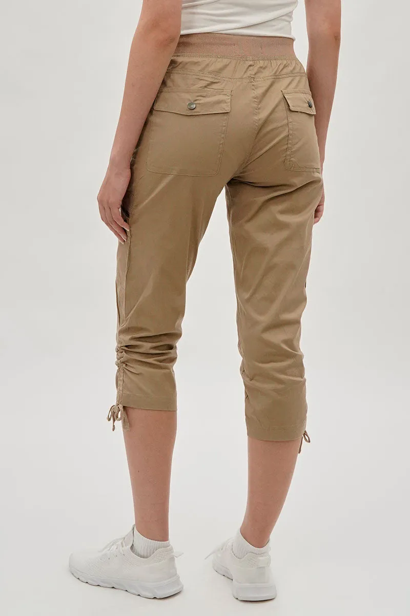 International INC Company Tie Waist Cargo Capris - Beige sold by Fairweather product image thumbnail 3