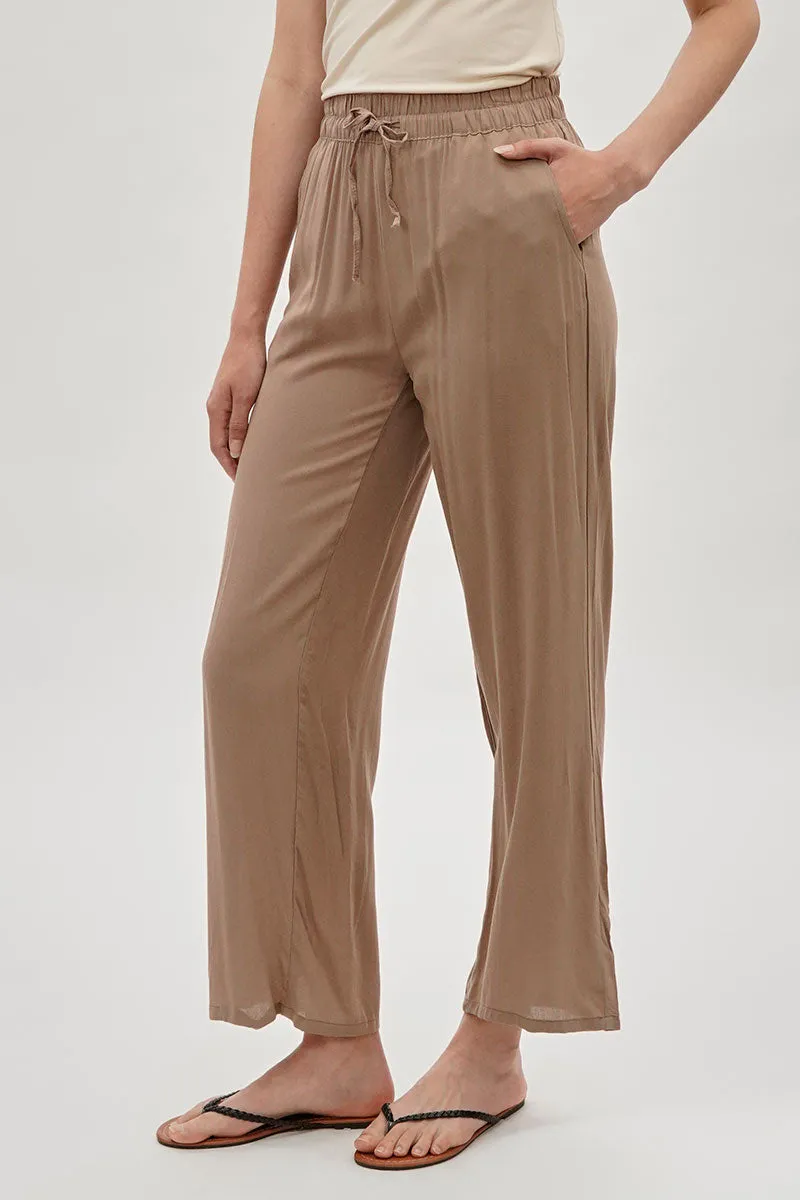 International INC Company Tie Waist Wide Leg Pants - Beige sold by Fairweather product image thumbnail 2