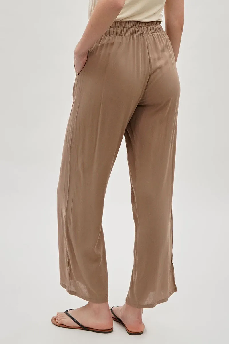 International INC Company Tie Waist Wide Leg Pants - Beige sold by Fairweather product image thumbnail 3
