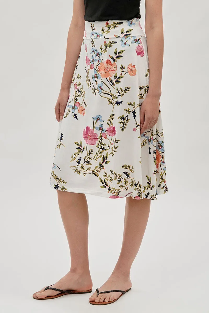 International INC Company Floral Fold Over Midi Skirt - White sold by Fairweather product image thumbnail 2