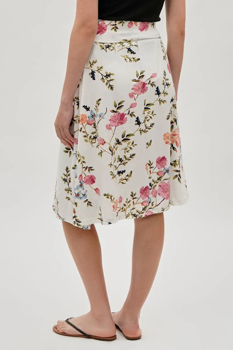 International INC Company Floral Fold Over Midi Skirt - White sold by Fairweather product image thumbnail 3
