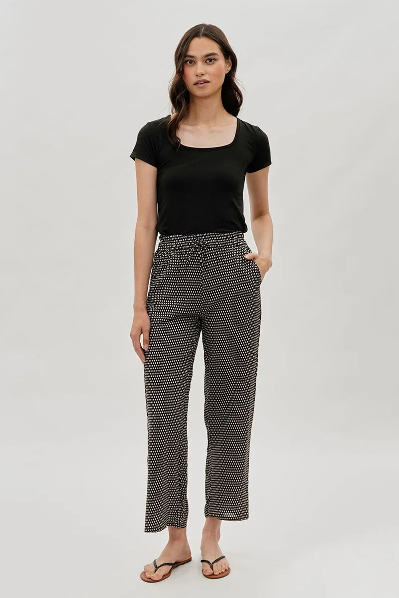 International INC Company Diamond Print Wide Leg Pants - Black sold by Fairweather product image thumbnail 5