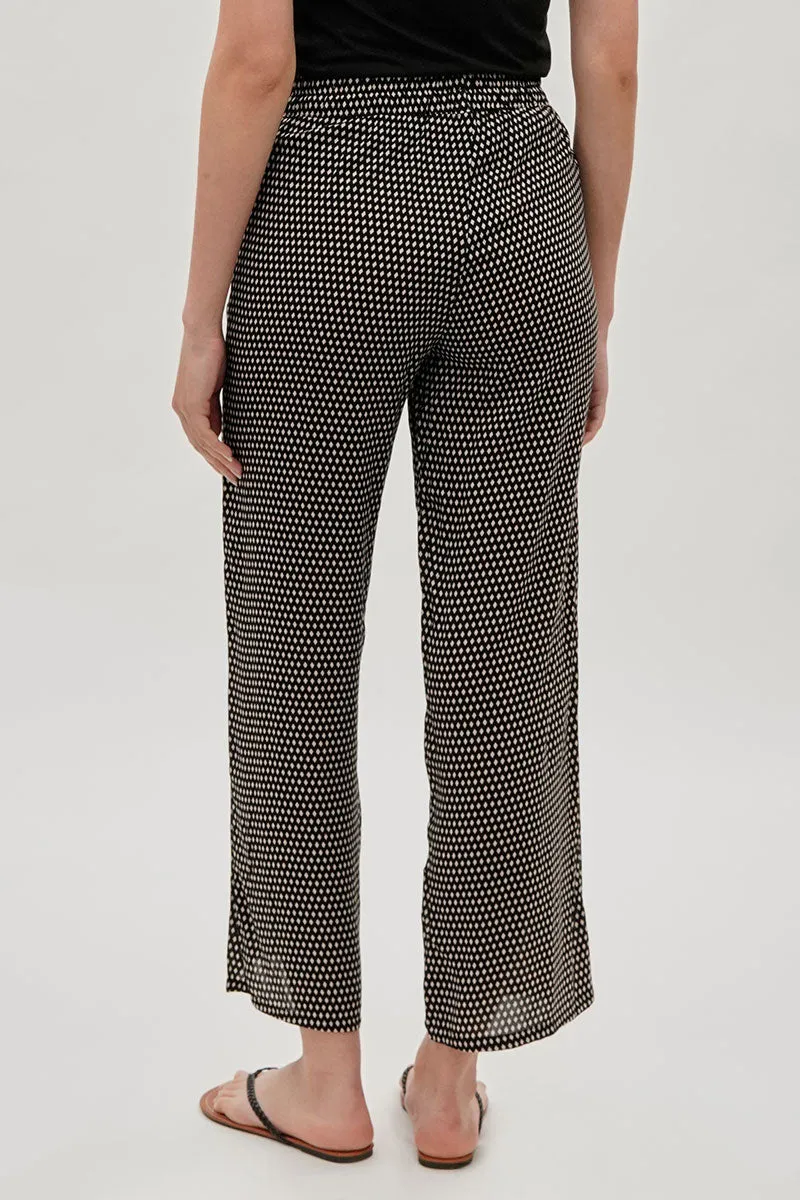 International INC Company Diamond Print Wide Leg Pants - Black sold by Fairweather product image thumbnail 3