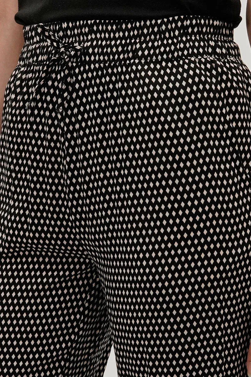 International INC Company Diamond Print Wide Leg Pants - Black sold by Fairweather product image thumbnail 4