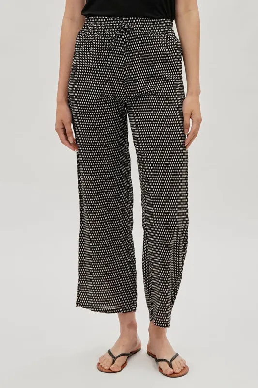 International INC Company Diamond Print Wide Leg Pants - Black sold by Fairweather