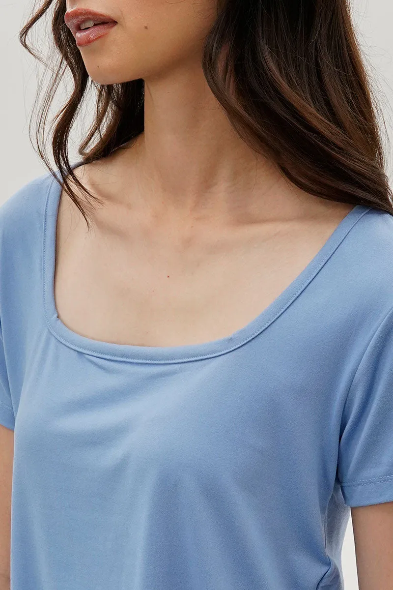 Costa Blanca Square Neck Tee - Blue sold by Fairweather product image thumbnail 4