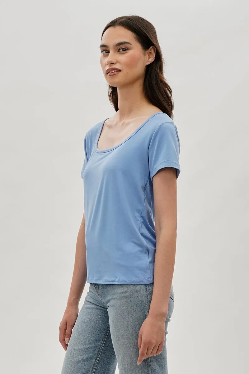 Costa Blanca Square Neck Tee - Blue sold by Fairweather product image thumbnail 2