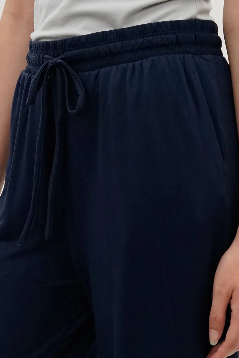 International INC Company Tie Waist Cropped Pants - Navy sold by Fairweather product image thumbnail 4