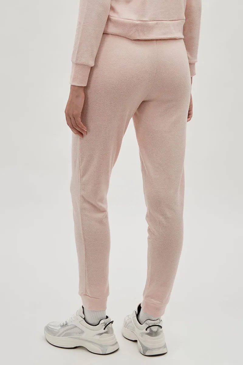 Fahrenheit Tie Waist Knit Joggers - Blush sold by Fairweather product image thumbnail 3