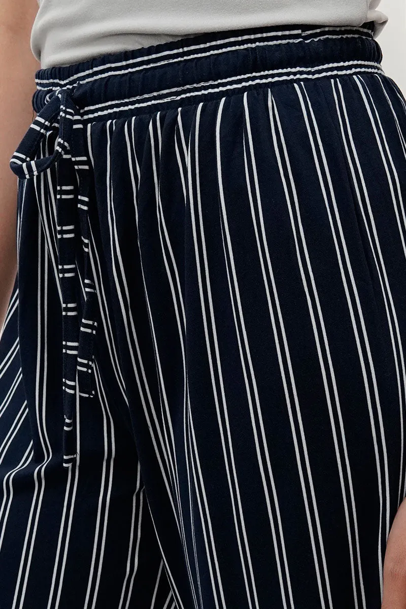 International INC Company Striped Wide Leg Pants - Navy sold by Fairweather product image thumbnail 4