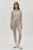 Fahrenheit Cropped Pullover Hoodie - Cream sold by Fairweather